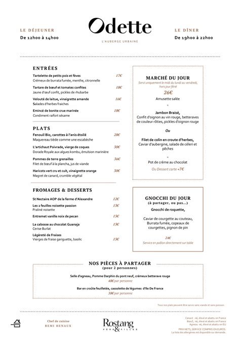 odette florence menu|Odette